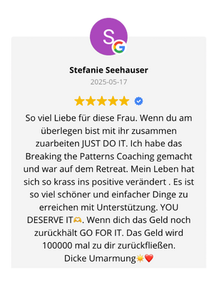Testimonial Shamballa Healing Stefanie